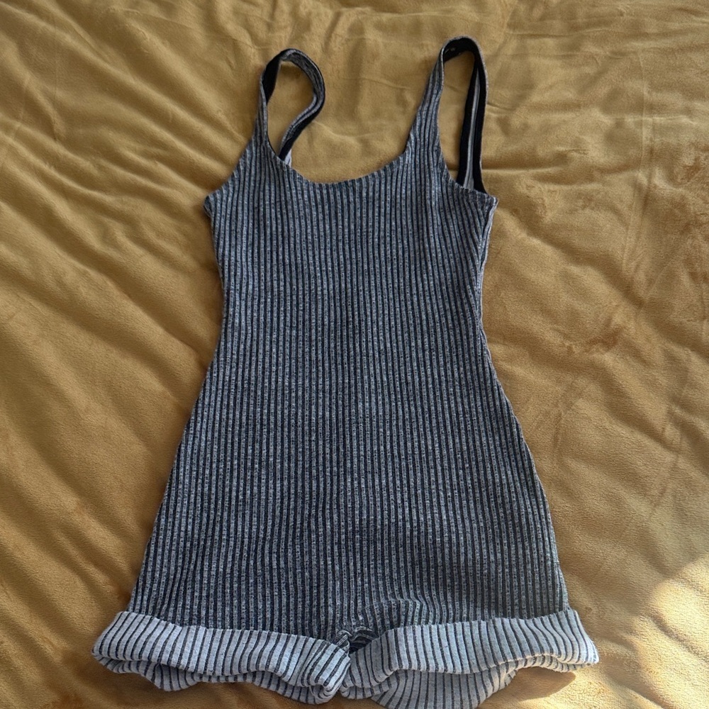 BDG Gray and Black Striped Knit Top